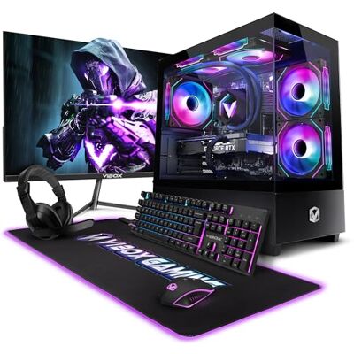 Vibox III-540 PC Gamer Complet • 23" Écran • Intel Core i5 11400F 6 cœurs • AMD Radeon RX 9060 XT 8 Go • 16 Go RAM • 1 To SSD • Windows 11 • WiFi 6 + Bluetooth 5.4 Vibox III-540 PC Gamer Complet • 23" Écran • Intel Core i5 11400F 6 cœurs • AMD Radeon RX 9060 XT 8 Go • 16 Go RAM • 1 To SSD • Windows 11 • WiFi 6 + Bluetooth 5.4