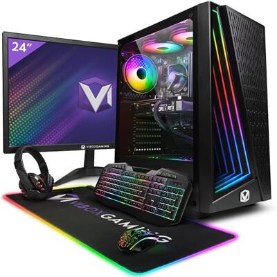 Vibox II-22 PC Gamer Complet • 23" Écran • Intel Core i5 10400F 6 cœurs • Nvidia RTX 3050 6 Go • 16 Go RAM • 500 Go SSD • Windows 11 • WiFi 6 + Bluetooth 5.4 Vibox II-22 PC Gamer Complet • 23" Écran • Intel Core i5 10400F 6 cœurs • Nvidia RTX 3050 6 Go • 16 Go RAM • 500 Go SSD • Windows 11 • WiFi 6 + Bluetooth 5.4