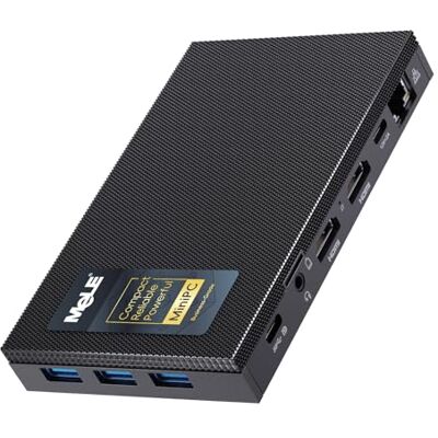 MeLE Quieter3C Mini PC Fanless, N5105 8GB 128GB, USB-C, M.2 Slot, pour IoT N5105, 8GB RAM, 128GB stockage, USB-C multifonction PD3.0, ethernet gigabit, M.2 NVMe 2280 slot, support VESA, IoT MeLE Quieter3C Mini PC Fanless, N5105 8GB 128GB, USB-C, M.2 Slot, pour IoT N5105, 8GB RAM, 128GB stockage, USB-C multifonction PD3.0, ethernet gigabit, M.2 NVMe 2280 slot, support VESA, IoT