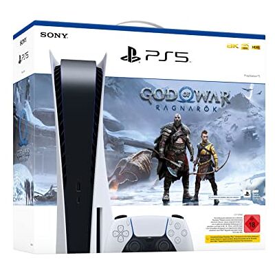 Sony PlayStation 5, CFI-1216A, 825GB SSD, Disc Edition, White + God of War Ragnarok Voucher Sony PlayStation 5, CFI-1216A, 825GB SSD, Disc Edition, White + God of War Ragnarok Voucher