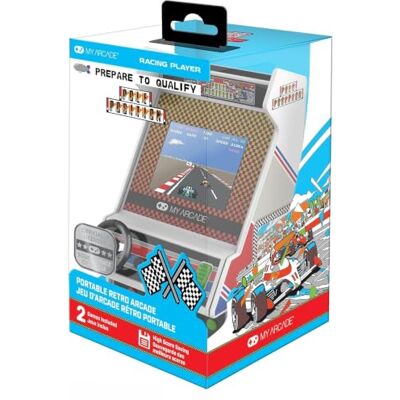MY ARCADE Pole Position Racing Player: Retro Mini Arcade Game Console avec 2 jeux, Real Racing Controls Full Color Screen MY ARCADE Pole Position Racing Player: Retro Mini Arcade Game Console avec 2 jeux, Real Racing Controls Full Color Screen