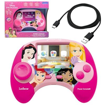 Lexibook Disney Princesses Power Console® Console de jeux éducative bilingue Français/Anglais avec 100 activités, JCG100DPi1 Français/Anglais, console de jeux éducative, 100 activités Lexibook Disney Princesses Power Console® Console de jeux éducative bilingue Français/Anglais avec 100 activités, JCG100DPi1 Français/Anglais, console de jeux éducative, 100 activités