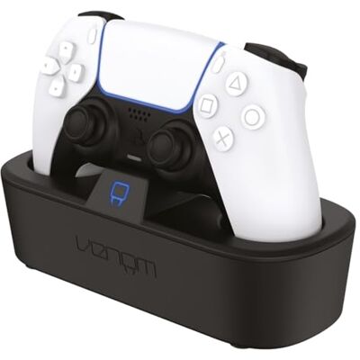 Venom Station de charge turbo pour manettes PS5 DualSense et Edge, LED station de charge ps5, chargeur rapide dualsense et edge, voyant led, protection intelligente Venom Station de charge turbo pour manettes PS5 DualSense et Edge, LED station de charge ps5, chargeur rapide dualsense et edge, voyant led, protection intelligente