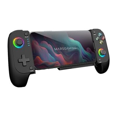 Mars Gaming MGPX, Manette de Jeu Bluetooth 5.0 2en1, Néon RGB, Double Vibration et Fonction Turbo, Support Smartphone Jusqu'à 6,8'', Compatibilité Contrôleur pour PC, Android, iOS et Consoles, USB-C, Mars Gaming MGPX, Manette de Jeu Bluetooth 5.0 2en1, Néon RGB, Double Vibration et Fonction Turbo, Support Smartphone Jusqu'à 6,8'', Compatibilité Contrôleur pour PC, Android, iOS et Consoles, USB-C,