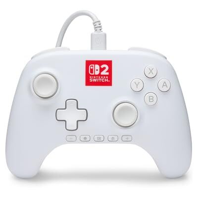Manette filaire PowerA Advantage pour Nintendo Switch 2 avec Lumectra Blanc, Sous licence officielle, Éclairage RGB, Effet Hall, Boutons assignables, Bouton C, Manette Pro Manette filaire PowerA Advantage pour Nintendo Switch 2 avec Lumectra Blanc, Sous licence officielle, Éclairage RGB, Effet Hall, Boutons assignables, Bouton C, Manette Pro