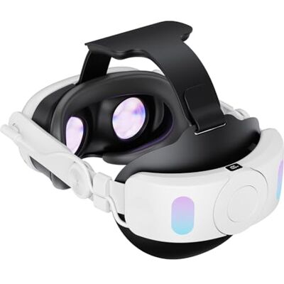 Snugeasy Sangle de tête compatible avec Meta Quest 3 avec batterie de 8000 mAh Accessoires VR pour Quest 3 Comfort réglable avec lumière RVB (batterie 6000 mAh) Snugeasy Sangle de tête compatible avec Meta Quest 3 avec batterie de 8000 mAh Accessoires VR pour Quest 3 Comfort réglable avec lumière RVB (batterie 6000 mAh)