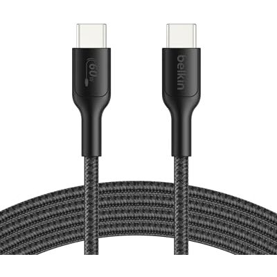Belkin Gaming Câble USB-C vers USB-C (60 W, 2 m, gaine tressée, recharge rapide, pour Nintendo Switch 2, iPhone 16, iPhone 15, iPad, MacBook Air, Chromebook, Samsung Galaxy S25 Ultra, etc., noir) Belkin Gaming Câble USB-C vers USB-C (60 W, 2 m, gaine tressée, recharge rapide, pour Nintendo Switch 2, iPhone 16, iPhone 15, iPad, MacBook Air, Chromebook, Samsung Galaxy S25 Ultra, etc., noir)