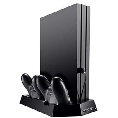 OSTENT Support vertical de hub de ventilateur de chargeur de contrôleur de double support vertical pour la console de Sony PS4 / Slim/Pro OSTENT Support vertical de hub de ventilateur de chargeur de contrôleur de double support vertical pour la console de Sony PS4 / Slim/Pro