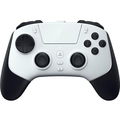 Razer Raiju V3 Pro Manette de sport électrique sans fil pour PlayStation 5 & PC, 4 boutons de clic de souris amovibles et 2 protections de poignée à griffes, sticks analogiques TMR, Pro HyperTrigger Razer Raiju V3 Pro Manette de sport électrique sans fil pour PlayStation 5 & PC, 4 boutons de clic de souris amovibles et 2 protections de poignée à griffes, sticks analogiques TMR, Pro HyperTrigger
