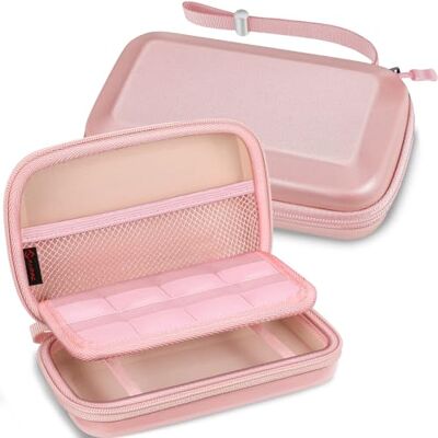 FINTIE Étui pour console Nintendo 2/3 DS XL, Nintendo 3DS / LL – Sac de transport avec porte-cartes de jeu et sangle de maintien, *Or rose, Valise FINTIE Étui pour console Nintendo 2/3 DS XL, Nintendo 3DS / LL – Sac de transport avec porte-cartes de jeu et sangle de maintien, *Or rose, Valise