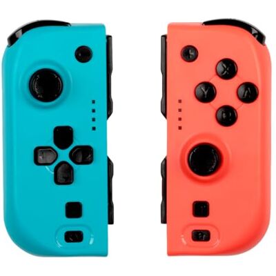 Konix Paire de manettes Joypads Nintendo Switch et Switch OLED Compatible Nintendo Switch 2 Autonomie 8 h Fonction vibration Bleu et rouge Konix Paire de manettes Joypads Nintendo Switch et Switch OLED Compatible Nintendo Switch 2 Autonomie 8 h Fonction vibration Bleu et rouge