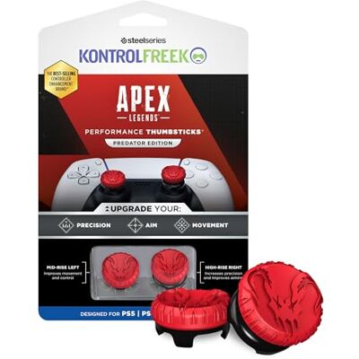 KontrolFreek Apex Legends : Manettes Predator Edition Performance pour manette Playstation 4 (PS4) et Playstation 5 (PS5) 1 haute taille, 1 mi-hauteur, concave Rouge/noir KontrolFreek Apex Legends : Manettes Predator Edition Performance pour manette Playstation 4 (PS4) et Playstation 5 (PS5) 1 haute taille, 1 mi-hauteur, concave Rouge/noir