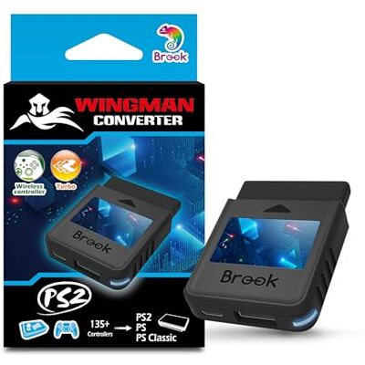 Brook Wingman Console Convertisseur Sans Fil PS4/3 vers PS2/1, Convertisseur Retro sur Consoles Classiques PS2/PS1/PS Brook Wingman Console Convertisseur Sans Fil PS4/3 vers PS2/1, Convertisseur Retro sur Consoles Classiques PS2/PS1/PS
