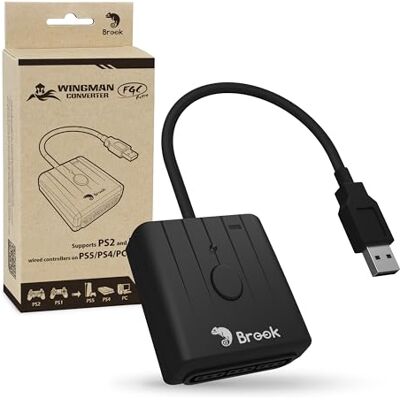 Brook FGC Retro Manette PS1 & PS2 pour PS5, PS4, PC Turbo, Remap, Macro X-Input Compatible avec tapis de danse, bâtons d'arcade, manettes de jeu rythmique Brook FGC Retro Manette PS1 & PS2 pour PS5, PS4, PC Turbo, Remap, Macro X-Input Compatible avec tapis de danse, bâtons d'arcade, manettes de jeu rythmique