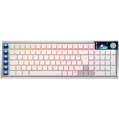 Corsair VANGUARD AIR 99 Sans Fil Clavier Gaming RGB (AZERTY FR) – Blanc Optique-Mécanique, Profil Bas, Écran LCD, OPX Commutateurs, Interrogation 8 000 Hz, Stream Deck Virtuel, SOCD Flashtap Corsair VANGUARD AIR 99 Sans Fil Clavier Gaming RGB (AZERTY FR) – Blanc Optique-Mécanique, Profil Bas, Écran LCD, OPX Commutateurs, Interrogation 8 000 Hz, Stream Deck Virtuel, SOCD Flashtap