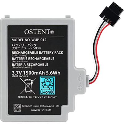 OSTENT 3,7V 1500 mAh Li-ion Polymère Lithium Ion Batterie Rechargeable Remplacement pour Nintendo Wii U Gamepad OSTENT 3,7V 1500 mAh Li-ion Polymère Lithium Ion Batterie Rechargeable Remplacement pour Nintendo Wii U Gamepad