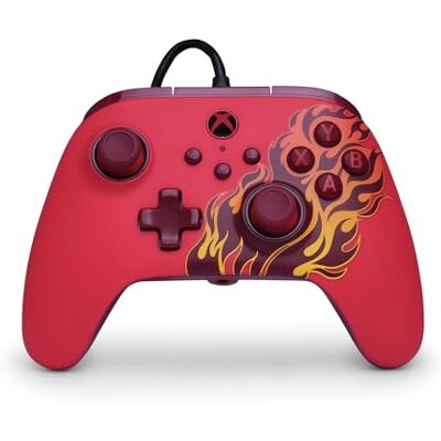 Manette filaire PowerA Advantage pour Xbox Series X S Flammes rouges, manette de jeu, Joysticks à effet Hall, manette de jeu, Xbox Series X S Manette filaire PowerA Advantage pour Xbox Series X S Flammes rouges, manette de jeu, Joysticks à effet Hall, manette de jeu, Xbox Series X S