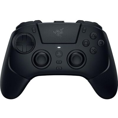 Razer Raiju V3 Pro Manette de sport électrique sans fil pour PlayStation 5 & PC, 4 boutons de clic de souris amovibles et 2 protections de poignée à griffes, sticks analogiques TMR, Pro HyperTrigger Razer Raiju V3 Pro Manette de sport électrique sans fil pour PlayStation 5 & PC, 4 boutons de clic de souris amovibles et 2 protections de poignée à griffes, sticks analogiques TMR, Pro HyperTrigger