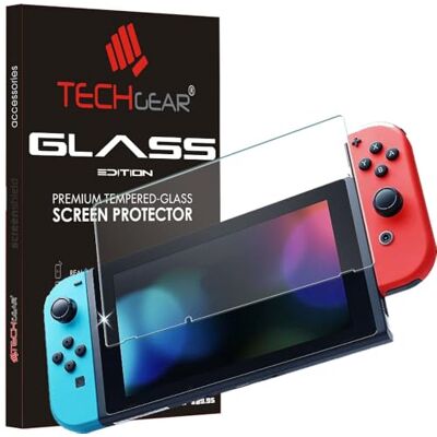 TECHGEAR Glass Edition Protection d'écran en verre trempé pour Nintendo Switch Ne convient pas pour Switch OLED TECHGEAR Glass Edition Protection d'écran en verre trempé pour Nintendo Switch Ne convient pas pour Switch OLED