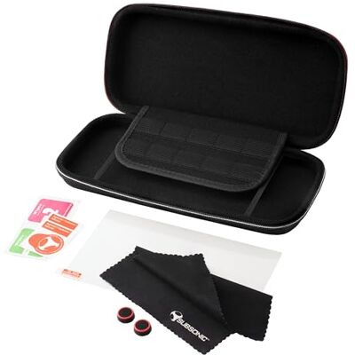 SUBSONIC Pack d accessoires Nintendo Switch 2 Kit 5 en 1 avec sacoche, protection d écran en verre trempé pour Switch 2, grips pour joysticks, kit de nettoyage, lingette microfibre SUBSONIC Pack d accessoires Nintendo Switch 2 Kit 5 en 1 avec sacoche, protection d écran en verre trempé pour Switch 2, grips pour joysticks, kit de nettoyage, lingette microfibre