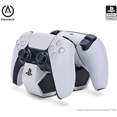PowerA Double Station de Charge pour 2 Manettes Sans Fil DualSense, Double Chargeur pour Manettes de Jeu Sony Playstation 5 (Gris/Noir) PowerA Double Station de Charge pour 2 Manettes Sans Fil DualSense, Double Chargeur pour Manettes de Jeu Sony Playstation 5 (Gris/Noir)