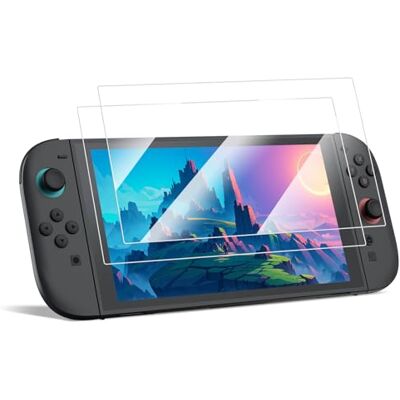 FINTIE Lot de 2 films de protection d'écran pour Nintendo Switch 2 (2025), transparent, dureté 9H, anti-rayures, pour Switch 2025 7,9 FINTIE Lot de 2 films de protection d'écran pour Nintendo Switch 2 (2025), transparent, dureté 9H, anti-rayures, pour Switch 2025 7,9