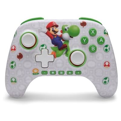 Manette sans fil PowerA Advantage pour Nintendo Switch 2 Mario et Yoshi Sous licence officielle, Effet Hall, Boutons programmables, Manette Pro, Bouton C, Commandes à détection de mouvement Manette sans fil PowerA Advantage pour Nintendo Switch 2 Mario et Yoshi Sous licence officielle, Effet Hall, Boutons programmables, Manette Pro, Bouton C, Commandes à détection de mouvement