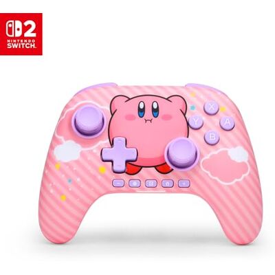 Manette sans fil PowerA Advantage pour Nintendo Switch 2 Kirby PuffSous licence officielle, Effet Hall, Boutons programmables, Manette Pro, Bouton C, Commandes à détection de mouvement Manette sans fil PowerA Advantage pour Nintendo Switch 2 Kirby PuffSous licence officielle, Effet Hall, Boutons programmables, Manette Pro, Bouton C, Commandes à détection de mouvement