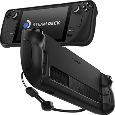 Spigen Rugged Armor Étui de protection compatible avec Steam Deck LCD (2022) / Steam Deck OLED (2023) Noir Spigen Rugged Armor Étui de protection compatible avec Steam Deck LCD (2022) / Steam Deck OLED (2023) Noir