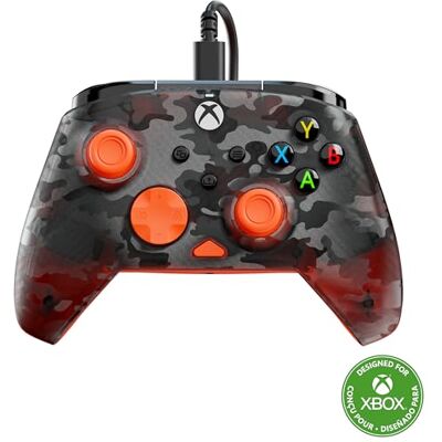 Turtle Beach Rematch Core Manette de jeu filaire Orange et Ghost Black Camo avec commandes audio, moteurs de grondement et déclencheurs d'impulsion – Licence pour Xbox Series X ou S, Xbox One et PC Turtle Beach Rematch Core Manette de jeu filaire Orange et Ghost Black Camo avec commandes audio, moteurs de grondement et déclencheurs d'impulsion – Licence pour Xbox Series X ou S, Xbox One et PC