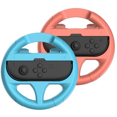 SUBSONIC Pack de 2 volants pour JoyCons Nintendo Switch et Switch 2 Compatible avec Joy-con Switch et Switch 2 Bleu et Rouge SUBSONIC Pack de 2 volants pour JoyCons Nintendo Switch et Switch 2 Compatible avec Joy-con Switch et Switch 2 Bleu et Rouge