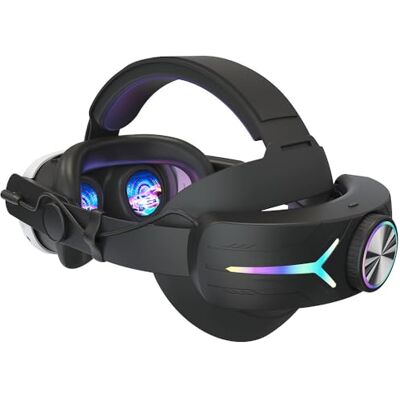 Snugeasy Sangle de tête compatible avec Meta Quest 3 avec batterie de 8000 mAh Accessoires VR pour Quest 3 Confort réglable avec lumière RVB (noir) Snugeasy Sangle de tête compatible avec Meta Quest 3 avec batterie de 8000 mAh Accessoires VR pour Quest 3 Confort réglable avec lumière RVB (noir)