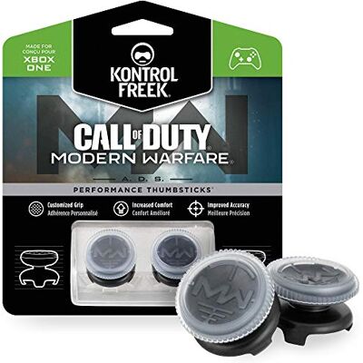 KontrolFreek Call of Duty: Modern Warfare Baguettes A.D.S. Performance pour manette Xbox One 2 haute-hauteur, concave Transparent/noir KontrolFreek Call of Duty: Modern Warfare Baguettes A.D.S. Performance pour manette Xbox One 2 haute-hauteur, concave Transparent/noir