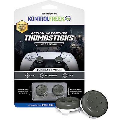 KontrolFreek CQC Classic Manette pour Playstation 4 (PS4) et Playstation 5 (PS5) Baguettes de performance 2 concaves de taille moyenne Gris/blanc KontrolFreek CQC Classic Manette pour Playstation 4 (PS4) et Playstation 5 (PS5) Baguettes de performance 2 concaves de taille moyenne Gris/blanc