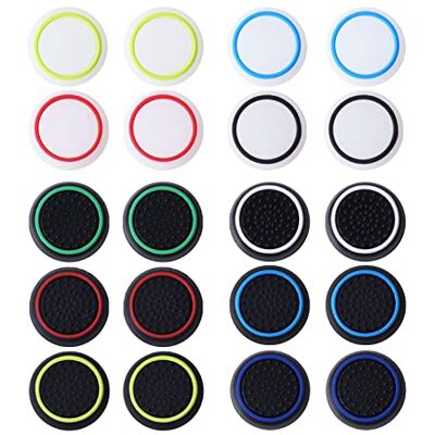 Pinsheng Poignées de Pouce en Silicone Poignée Capuchon de Protection, Couvre Thumb Grip en Silicone Souple Compatible avec Manette PS5 / PS4 / PS3 / PS2 / Xbox 360 / Xbox One/Switch Pro, 10 Paire Pinsheng Poignées de Pouce en Silicone Poignée Capuchon de Protection, Couvre Thumb Grip en Silicone Souple Compatible avec Manette PS5 / PS4 / PS3 / PS2 / Xbox 360 / Xbox One/Switch Pro, 10 Paire