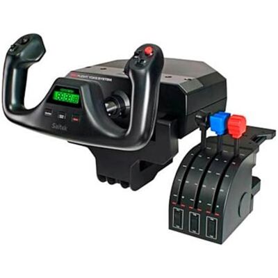 Logitech Saitek Pro Flight Yoke System, Système de Levier de Contrôle de Vol, Cadran Accélérateur Pour Simulations Professionnelles, Levier Tige Acier, 75 Contrôles Programmables, USB, PC Noir Logitech Saitek Pro Flight Yoke System, Système de Levier de Contrôle de Vol, Cadran Accélérateur Pour Simulations Professionnelles, Levier Tige Acier, 75 Contrôles Programmables, USB, PC Noir