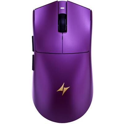 ATK Blazing Sky X1 V2 Souris de jeu sans fil, 55 g, légère, capteur PAW3395Ultra, MCU nordique 54L15, commutateurs mécaniques, nouveau dongle nano 8K, trimode 2,4 G/Bluetooth/filaire (extrême, violet ATK Blazing Sky X1 V2 Souris de jeu sans fil, 55 g, légère, capteur PAW3395Ultra, MCU nordique 54L15, commutateurs mécaniques, nouveau dongle nano 8K, trimode 2,4 G/Bluetooth/filaire (extrême, violet