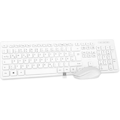 Rii Ensemble clavier souris sans fil avec souris, clavier et souris sans fil, pour PC/ordinateur portable/Windows/Smart TV, disposition allemande – Blanc Rii Ensemble clavier souris sans fil avec souris, clavier et souris sans fil, pour PC/ordinateur portable/Windows/Smart TV, disposition allemande – Blanc