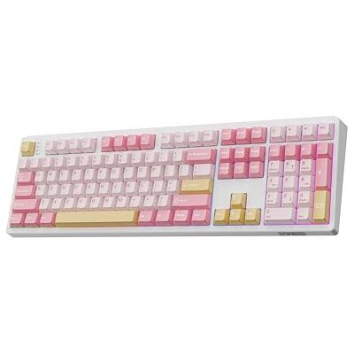 EPOMAKER TH108 Clavier mécanique Full Size, clavier de jeu sans fil avec batterie de 8000 mAh, crème glacée, 108 clés, Hot Swap, Custom Driver, RGB Backlight (Rose, Creamy Jade) EPOMAKER TH108 Clavier mécanique Full Size, clavier de jeu sans fil avec batterie de 8000 mAh, crème glacée, 108 clés, Hot Swap, Custom Driver, RGB Backlight (Rose, Creamy Jade)
