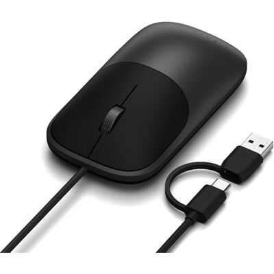 SATECHI Souris Filaire Slim LX, Noir Sidéral Câble 2 en 1 USB-C et USB-A, clics silencieux, en aluminium mat, molette métallique, pour MacBook, Windows et plus SATECHI Souris Filaire Slim LX, Noir Sidéral Câble 2 en 1 USB-C et USB-A, clics silencieux, en aluminium mat, molette métallique, pour MacBook, Windows et plus
