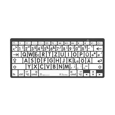 LOGICKEYBOARD XL Print Black on White DE (Mac/BT) LOGICKEYBOARD XL Print Black on White DE (Mac/BT)