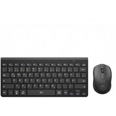 Rii Clavier sans fil avec souris, petit clavier sans fil, QWERTZ allemand Design ultra plat 12 touches multimédia angle d'inclinaison confortable 2,4 GHz pour PC/ordinateur portable/Windows/Mac Noir Rii Clavier sans fil avec souris, petit clavier sans fil, QWERTZ allemand Design ultra plat 12 touches multimédia angle d'inclinaison confortable 2,4 GHz pour PC/ordinateur portable/Windows/Mac Noir