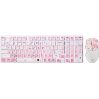 Redragon BS7552 Combos Clavier et souris de jeu sans fil Interrupteur plat Ensemble de jeu sans fil LED blanc fin clavier souris combinaison rose Redragon BS7552 Combos Clavier et souris de jeu sans fil Interrupteur plat Ensemble de jeu sans fil LED blanc fin clavier souris combinaison rose