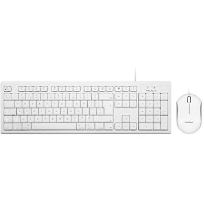 Macally QKEYCOMBO-UK, clavier étendu USB pour Mac, le paquet contient 3 boutons souris optique, format QWERTY anglais Macally QKEYCOMBO-UK, clavier étendu USB pour Mac, le paquet contient 3 boutons souris optique, format QWERTY anglais