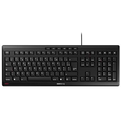 CHERRY STREAM KEYBOARD, clavier filaire, layout français (AZERTY), frappe silencieuse, sensation de frappe unique, design plat, noir CHERRY STREAM KEYBOARD, clavier filaire, layout français (AZERTY), frappe silencieuse, sensation de frappe unique, design plat, noir