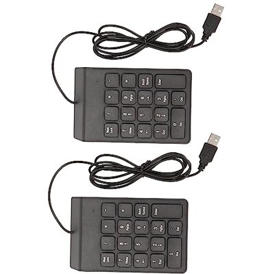 BUHB Zudoo Clavier Numérique Filaire, Ligne de 4,9 Pieds, Connexion USB, Clavier Numérique, Saisie Silencieuse, 18 Touches par Banque (2 pièces) BUHB Zudoo Clavier Numérique Filaire, Ligne de 4,9 Pieds, Connexion USB, Clavier Numérique, Saisie Silencieuse, 18 Touches par Banque (2 pièces)