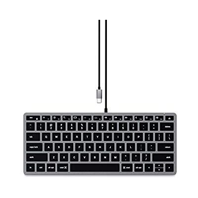 SATECHI Clavier rétroéclairé filaire Slim W1 Touches éclairées et connexion USB-C Pour MacBook Pro/Air M2/M1, iPad Pro/Air M2/M1, Mac Mini M2, iMac M1 SATECHI Clavier rétroéclairé filaire Slim W1 Touches éclairées et connexion USB-C Pour MacBook Pro/Air M2/M1, iPad Pro/Air M2/M1, Mac Mini M2, iMac M1