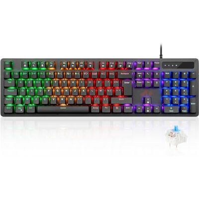 Rii Clavier Gamer AZERTY FR Nouveauté USB Clavier Filaire Rétroéclairé LED PC Gaming PS4 PS5 Mac Noir Rii Clavier Gamer AZERTY FR Nouveauté USB Clavier Filaire Rétroéclairé LED PC Gaming PS4 PS5 Mac Noir