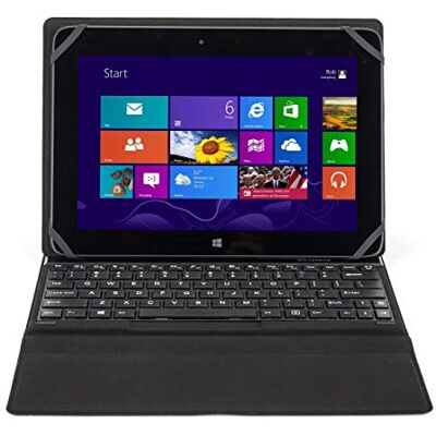 Kensington KeyFolio Fit Housse avec clavier pour tablettes Windows 10", couleur noire QWERTY espagnol Kensington KeyFolio Fit Housse avec clavier pour tablettes Windows 10", couleur noire QWERTY espagnol