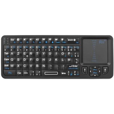 Rii Mini Clavier Rétroéclairé USB 2.4 GHz + Bluetooth Pavé Tactile Ultra-Portable Compatible Android TV, Mac, Windows Rii Mini Clavier Rétroéclairé USB 2.4 GHz + Bluetooth Pavé Tactile Ultra-Portable Compatible Android TV, Mac, Windows
